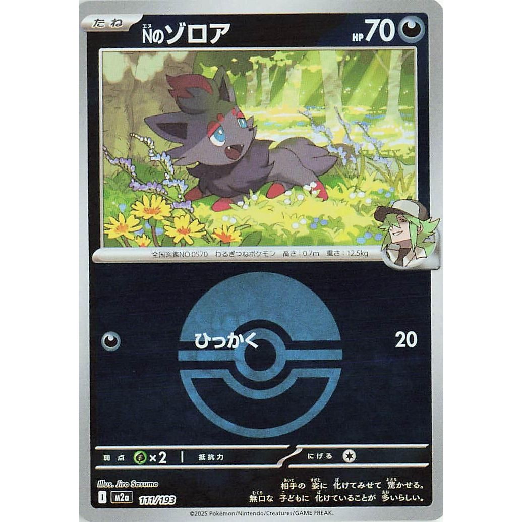 Image for N's Zorua (Poke Ball Pattern) (111/193) (M2a: High Class Pack: MEGA Dream ex) - Pokemon Japan