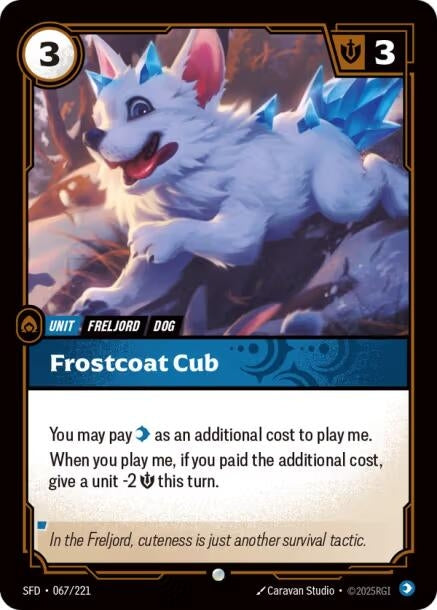 Image for Frostcoat Cub (067/221) (Spiritforged) (SFD) - Riftbound: League of Legends Trading Card Game