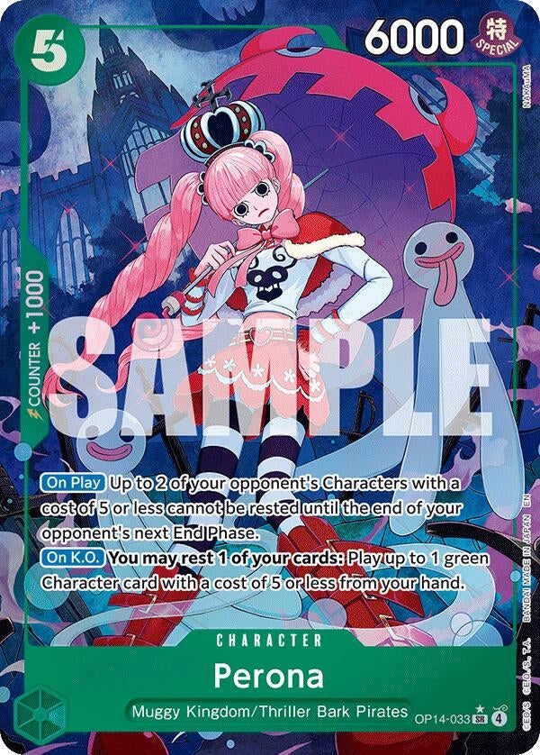 Image for Perona - OP14-033 (Alternate Art) (OP14-033) (The Azure Sea's Seven) (OP14) - One Piece Card Game