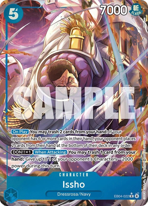Image for Issho - EB04-022 (Alternate Art) (EB04-022) (The Azure Sea's Seven) (OP14) - One Piece Card Game