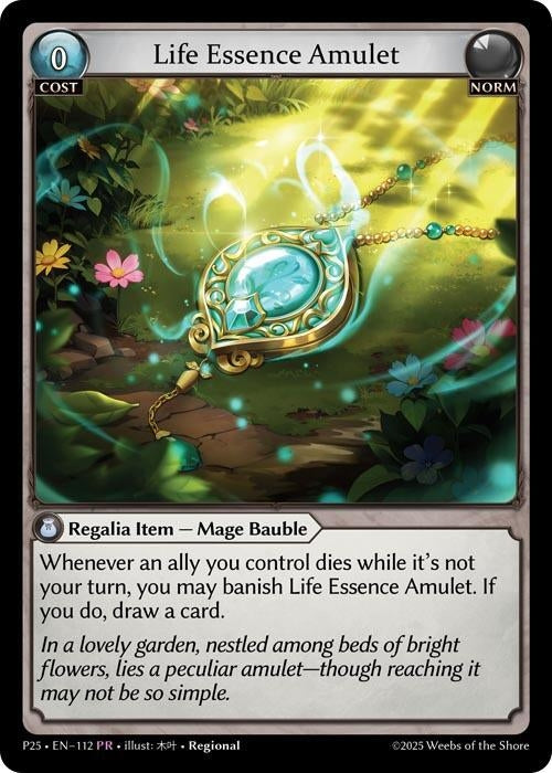 Image for Life Essence Amulet (112) (112) (Promotional Cards) (P) - Grand Archive TCG