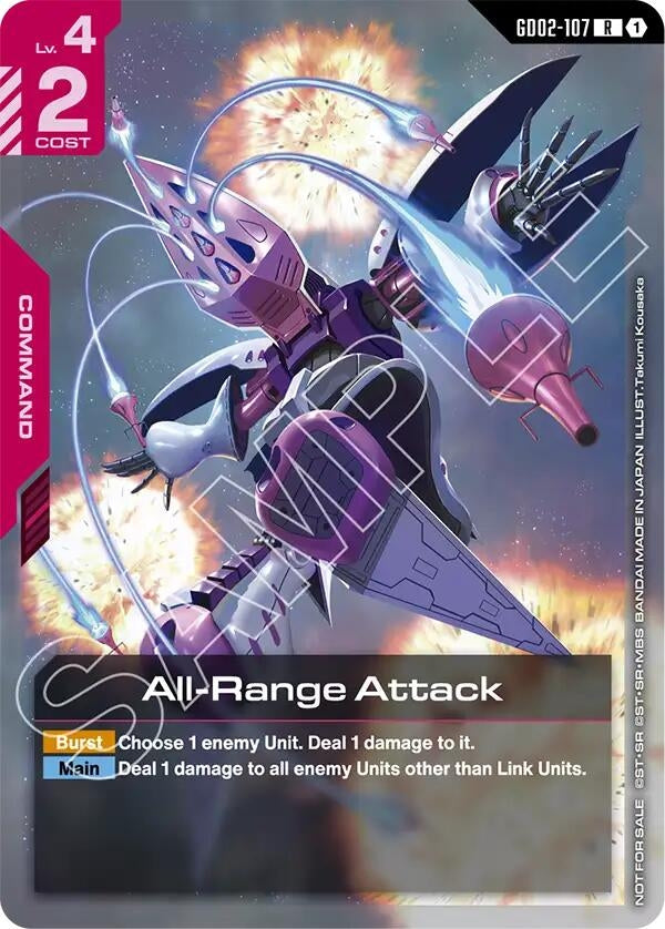 Image for All-Range Attack (Newtype Challenge 2025 Mission 3) (GD02-107) (Gundam Promotional Cards) (GCG-PR) - Gundam Card Game