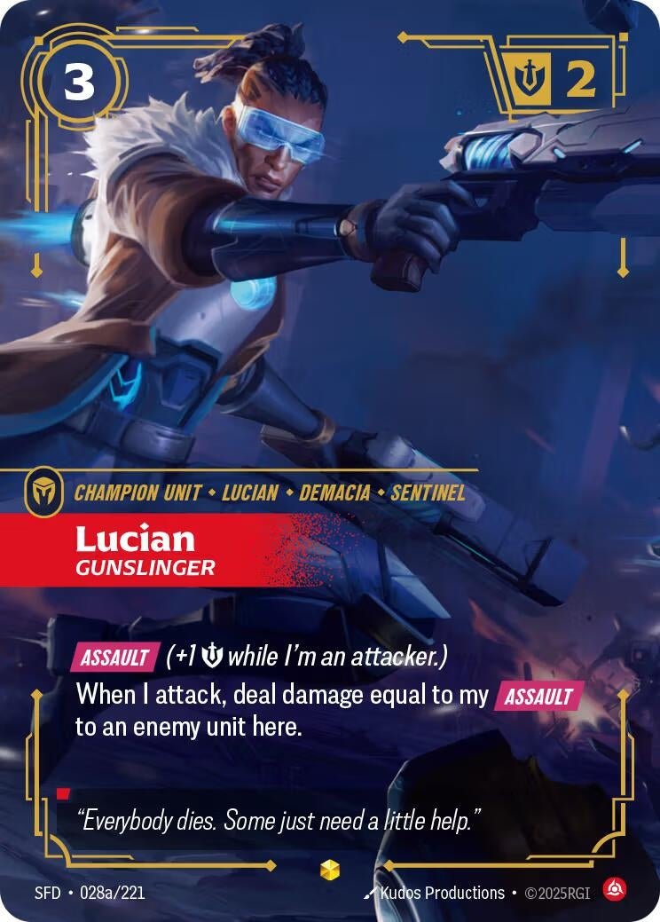 Lucian - Gunslinger (Alternate Art) (028a/221) (Spiritforged)
