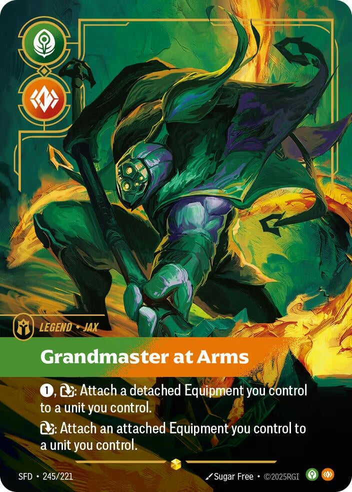 Image for Jax - Grandmaster At Arms (Overnumbered) (245/221) (Spiritforged) (SFD) - Riftbound: League of Legends Trading Card Game