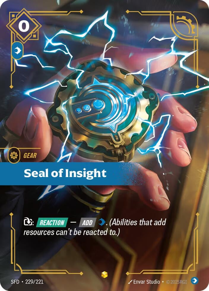 Image for Seal of Insight (Overnumbered) (229/221) (Spiritforged) (SFD) - Riftbound: League of Legends Trading Card Game