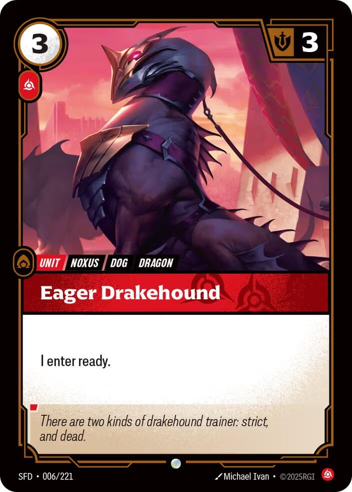Image for Eager Drakehound (006/221) (Spiritforged) (SFD) - Riftbound: League of Legends Trading Card Game
