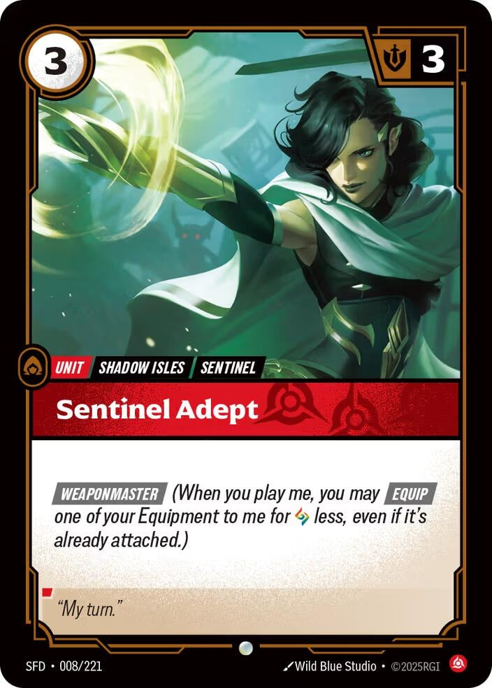 Image for Sentinel Adept (008/221) (Spiritforged) (SFD) - Riftbound: League of Legends Trading Card Game