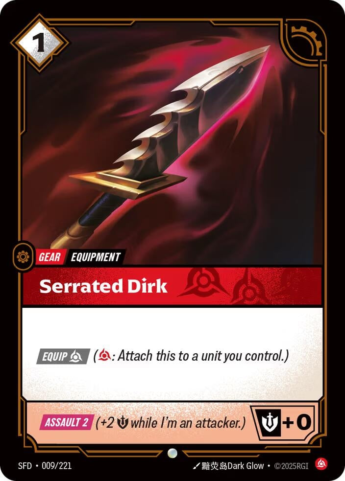 Image for Serrated Dirk (009/221) (Spiritforged) (SFD) - Riftbound: League of Legends Trading Card Game