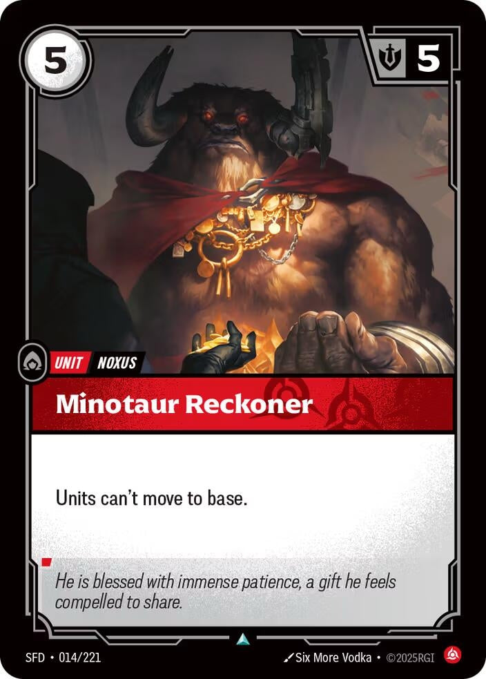 Image for Minotaur Reckoner (014/221) (Spiritforged) (SFD) - Riftbound: League of Legends Trading Card Game