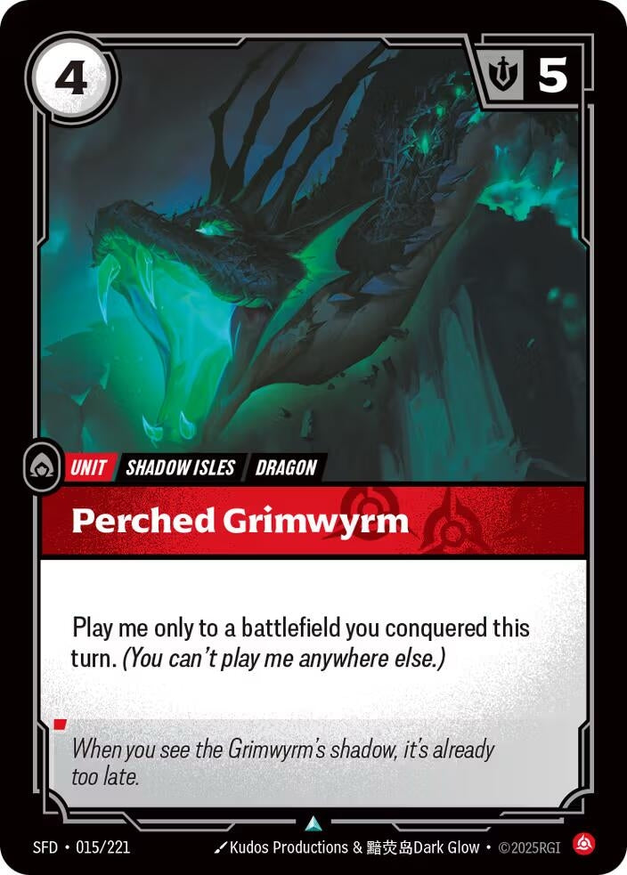 Image for Perched Grimwyrm (015/221) (Spiritforged) (SFD) - Riftbound: League of Legends Trading Card Game