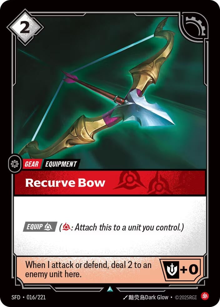 Image for Recurve Bow (016/221) (Spiritforged) (SFD) - Riftbound: League of Legends Trading Card Game