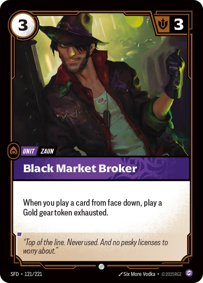 Image for Black Market Broker (121/221) (Spiritforged) (SFD) - Riftbound: League of Legends Trading Card Game