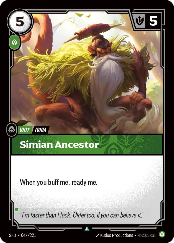 Image for Simian Ancestor (047/221) (Spiritforged) (SFD) - Riftbound: League of Legends Trading Card Game