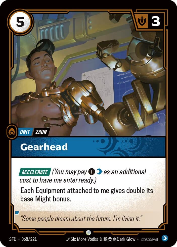 Image for Gearhead (068/221) (Spiritforged) (SFD) - Riftbound: League of Legends Trading Card Game