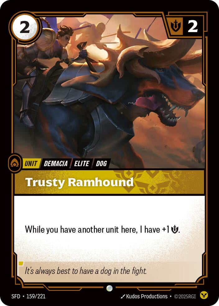 Image for Trusty Ramhound (159/221) (Spiritforged) (SFD) - Riftbound: League of Legends Trading Card Game