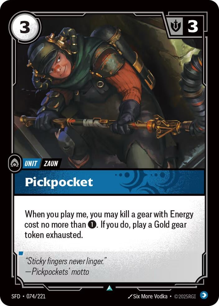 Image for Pickpocket (074/221) (Spiritforged) (SFD) - Riftbound: League of Legends Trading Card Game