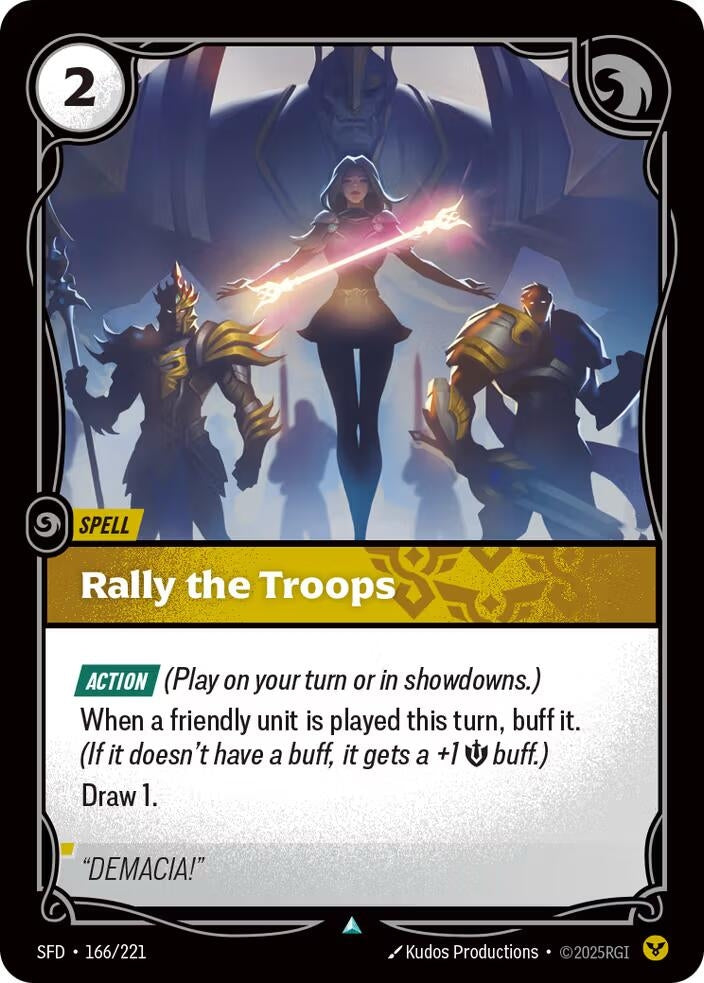 Image for Rally the Troops (166/221) (Spiritforged) (SFD) - Riftbound: League of Legends Trading Card Game