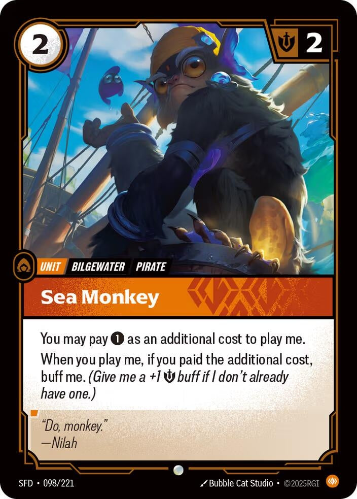 Image for Sea Monkey (098/221) (Spiritforged) (SFD) - Riftbound: League of Legends Trading Card Game