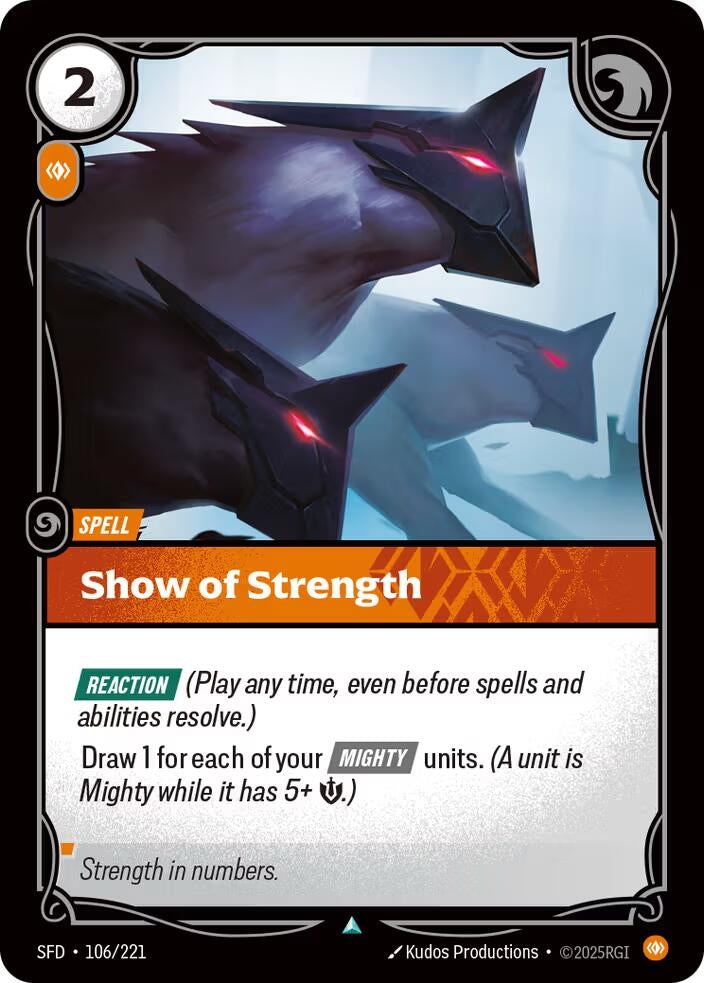 Image for Show of Strength (106/221) (Spiritforged) (SFD) - Riftbound: League of Legends Trading Card Game
