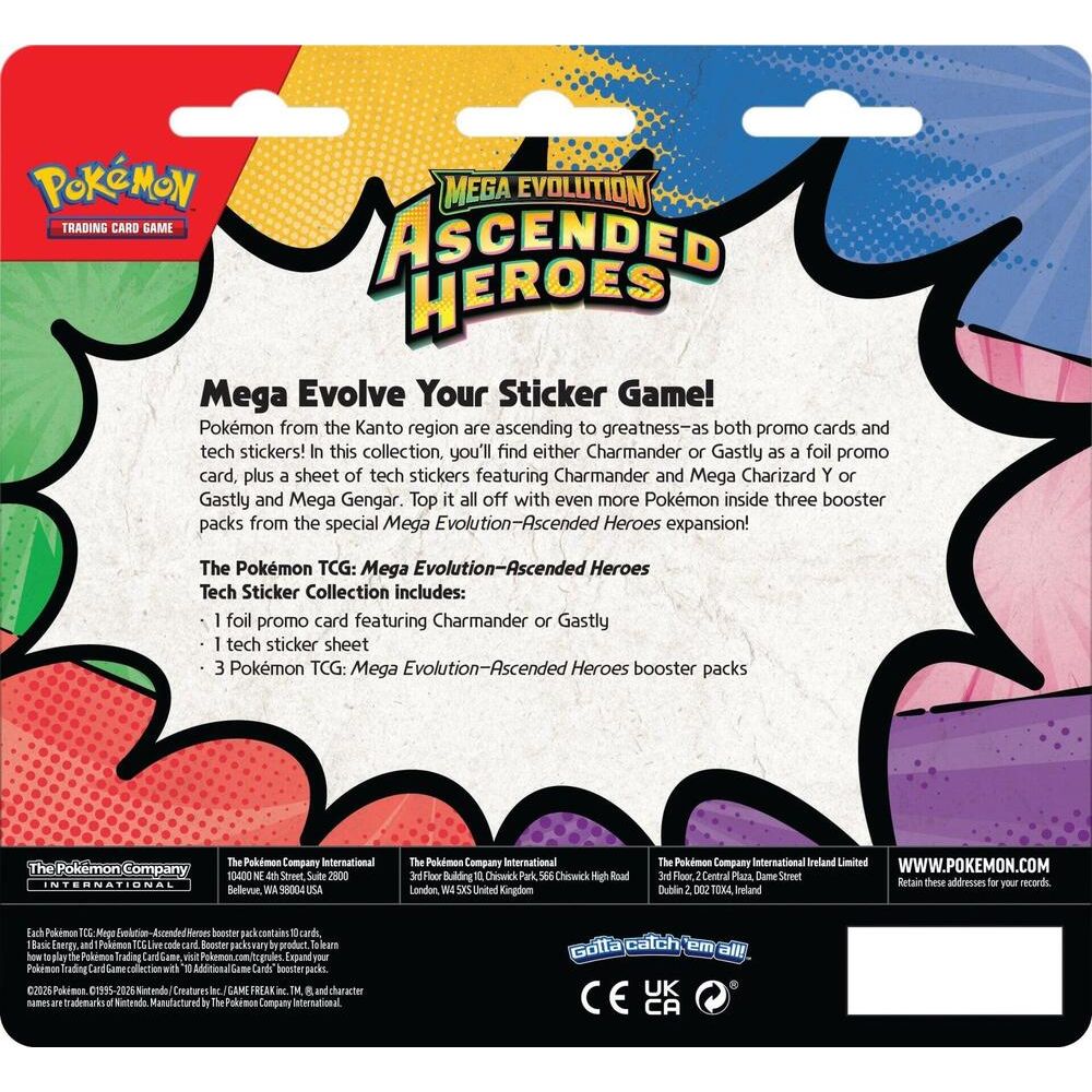 Pokémon TCG: Scarlet & Violet—Ascended Heroes Tech Sticker Collection (Charmander) - PokeBox USA