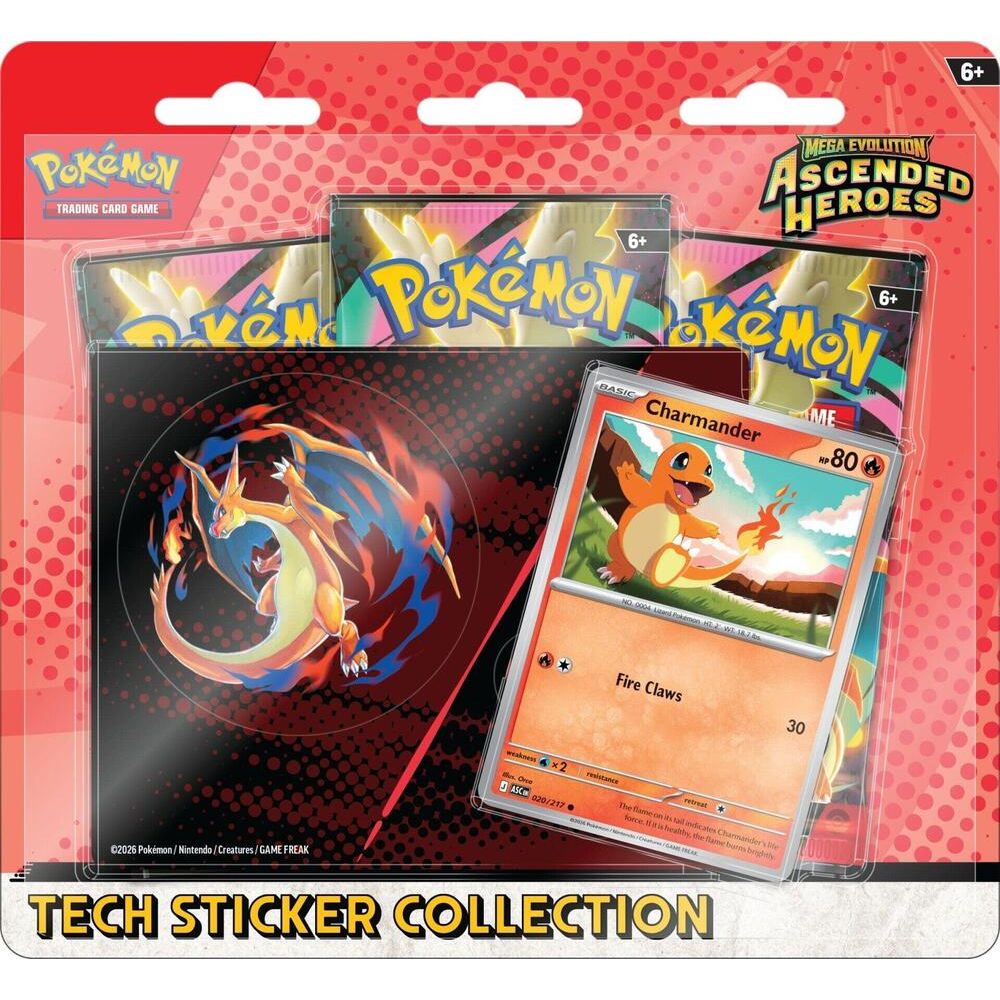 Pokémon TCG: Scarlet & Violet—Ascended Heroes Tech Sticker Collection (Charmander) - PokeBox USA