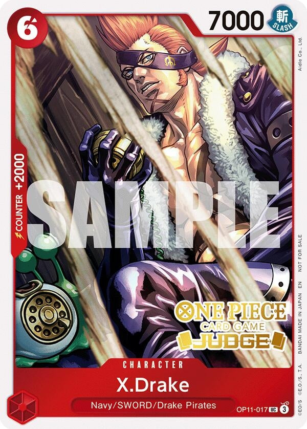 Image for X.Drake (Judge Pack Vol. 7) (OP11-017) (One Piece Promotion Cards) (OP-PR) - One Piece Card Game