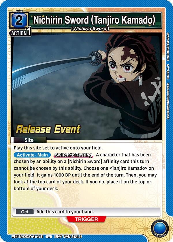 Image for Nichirin Sword (Tanjiro Kamado) (UEPR/KMY-3-041) (UEX05BT: Demon Slayer: Kimetsu no Yaiba Vol.2 Release Event Cards) (UEX05BT_RE) - Union Arena