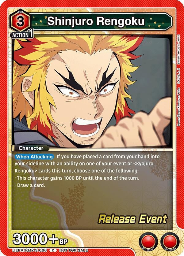 Image for Shinjuro Rengoku (UEPR/KMY-3-066) (UEX05BT: Demon Slayer: Kimetsu no Yaiba Vol.2 Release Event Cards) (UEX05BT_RE) - Union Arena