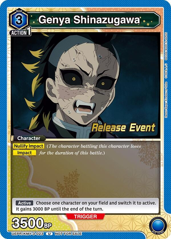 Image for Genya Shinazugawa (023) (UEPR/KMY-3-023) (UEX05BT: Demon Slayer: Kimetsu no Yaiba Vol.2 Release Event Cards) (UEX05BT_RE) - Union Arena