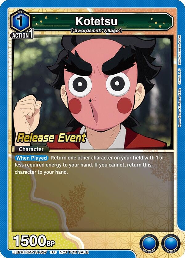 Image for Kotetsu (UEPR/KMY-3-027) (UEX05BT: Demon Slayer: Kimetsu no Yaiba Vol.2 Release Event Cards) (UEX05BT_RE) - Union Arena