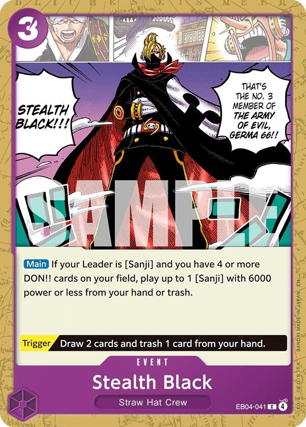Image for Stealth Black (EB04-041) (The Azure Sea's Seven) (OP14) - One Piece Card Game