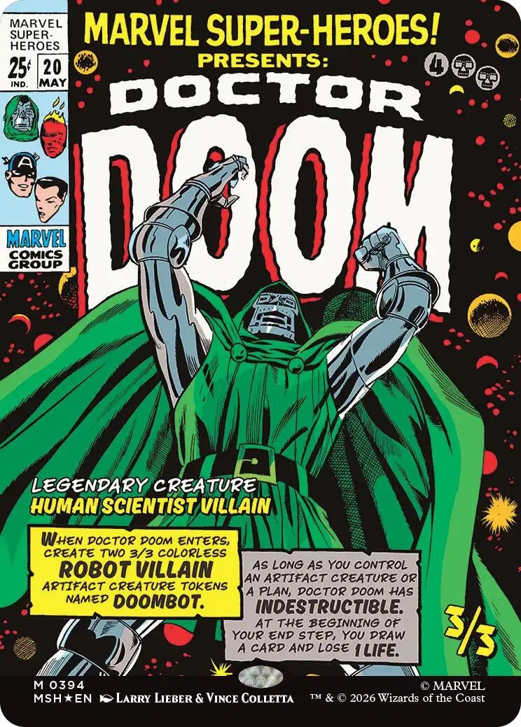 Image for Doctor Doom (Borderless) (394) (Marvel Super Heroes) - Magic: The Gathering