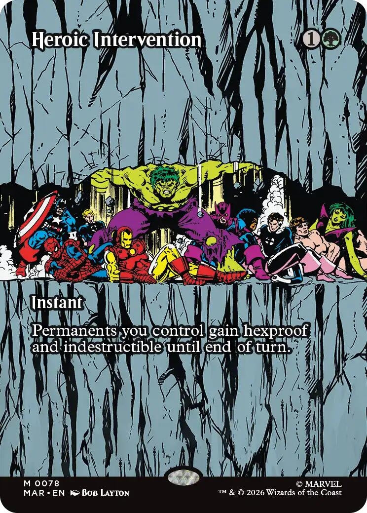 Heroic Intervention (0078) (Borderless) (78) (Marvel Universe Eternal-Legal)