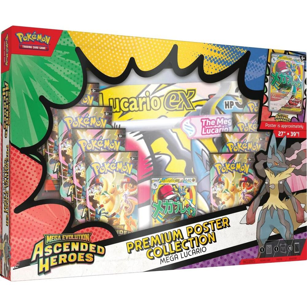 POKÉMON TCG Mega Evolution- Ascended Heroes Premium Poster Collection - PokeBox USA