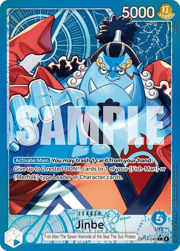Jinbe - OP14-040 (Alternate Art) (OP14-040) (The Azure Sea's Seven)