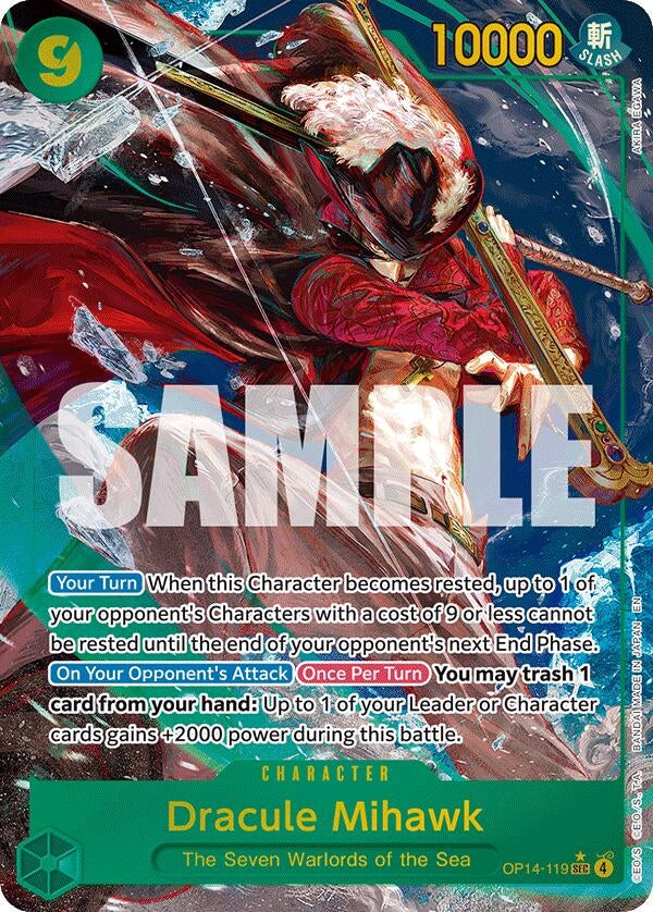 Image for Dracule Mihawk - OP14-119 (Alternate Art) (OP14-119) (The Azure Sea's Seven) (OP14) - One Piece Card Game