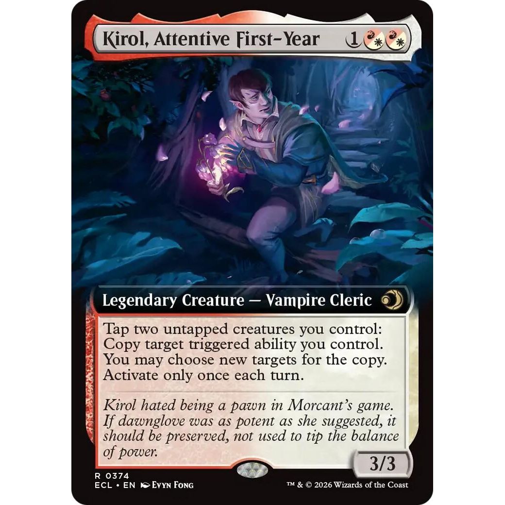 Image for Kirol, Attentive First-Year (Extended Art) (374) (Lorwyn Eclipsed) - Magic: The Gathering
