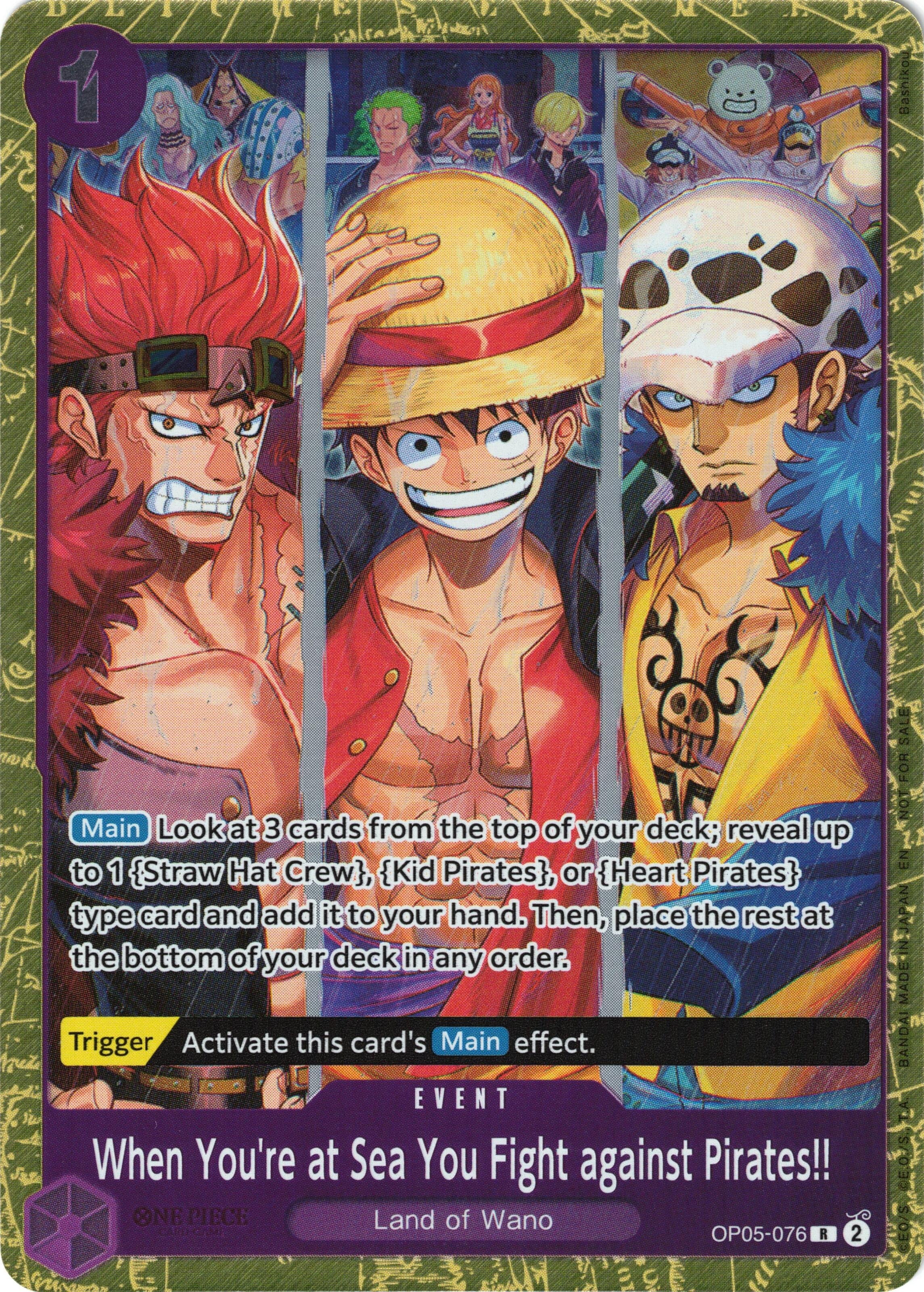 Image for When You're at Sea You Fight against Pirates!! (2025 Pirates League Finals Textured Foil) (OP05-076) (One Piece Promotion Cards) (OP-PR) - One Piece Card Game