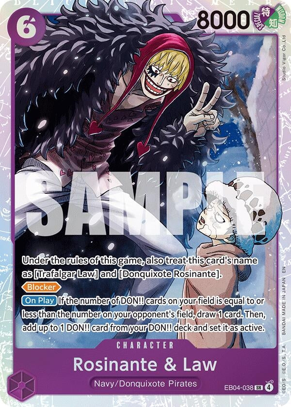Image for Rosinante & Law (EB04-038) (The Azure Sea's Seven) (OP14) - One Piece Card Game