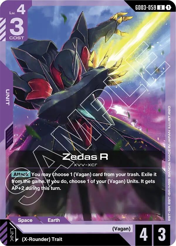 Image for Zedas R (GD03-059) (Steel Requiem) (GD03) - Gundam Card Game