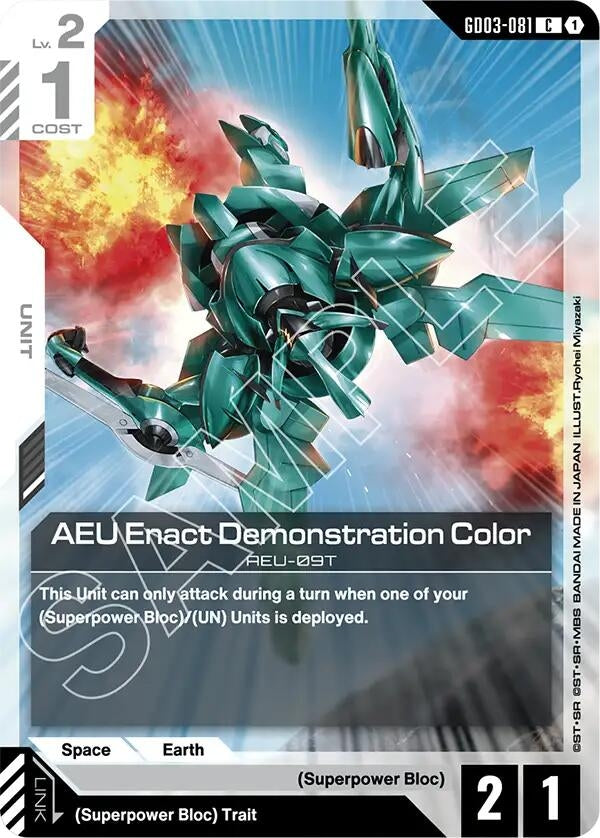 Image for AEU Enact Demonstration Color (GD03-081) (Steel Requiem) (GD03) - Gundam Card Game