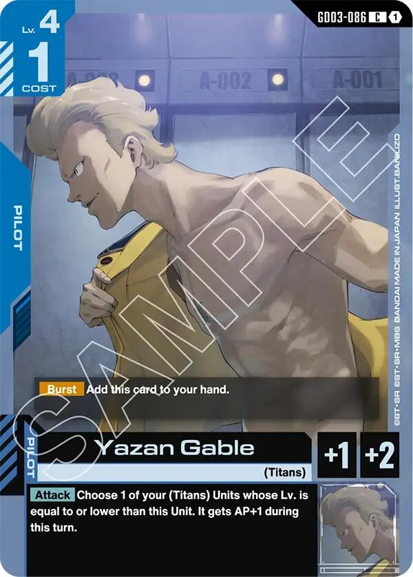 Image for Yazan Gable (GD03-086) (Steel Requiem) (GD03) - Gundam Card Game
