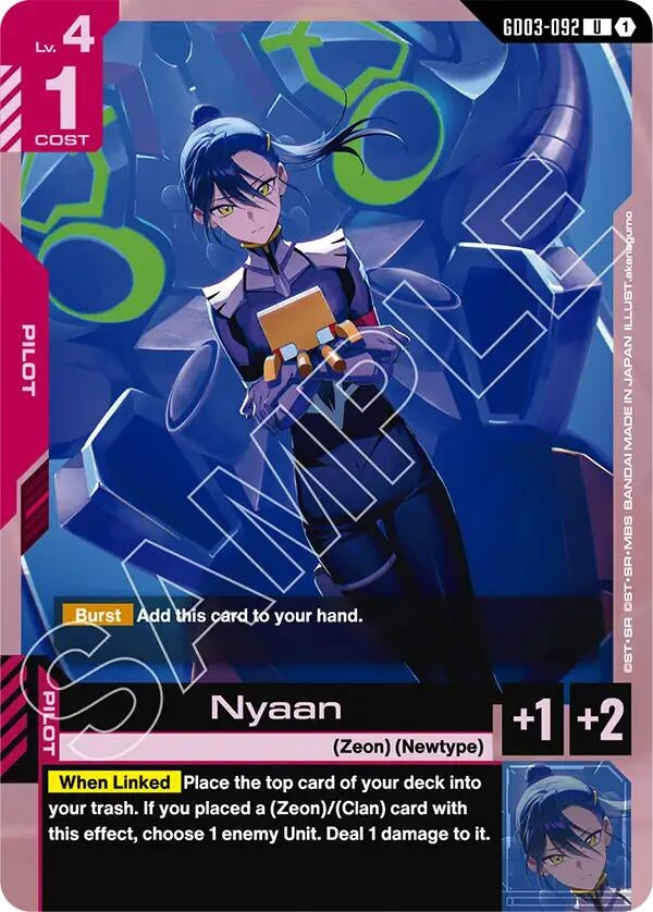 Image for Nyaan (GD03-092) (Steel Requiem) (GD03) - Gundam Card Game