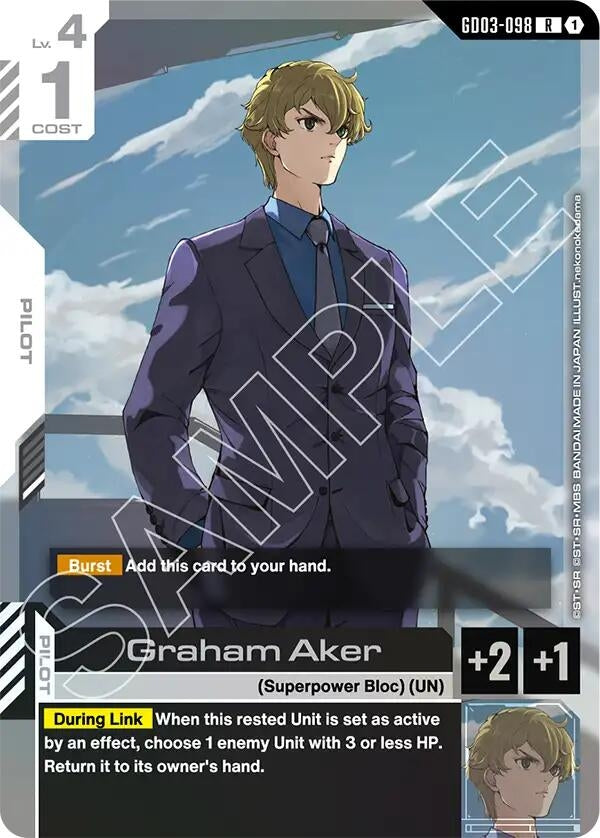Image for Graham Aker (GD03-098) (Steel Requiem) (GD03) - Gundam Card Game
