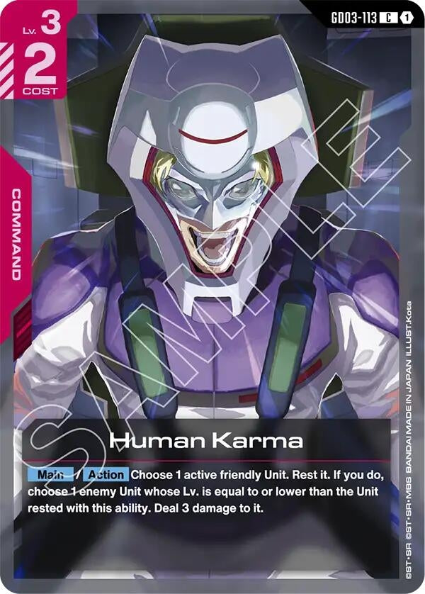 Image for Human Karma (GD03-113) (Steel Requiem) (GD03) - Gundam Card Game