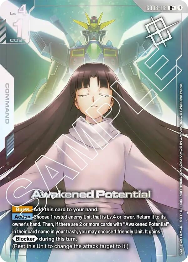 Image for Awakened Potential (Store Tournament Winner Pack 03) (GD03-118) (Gundam Promotional Cards) (GCG-PR) - Gundam Card Game
