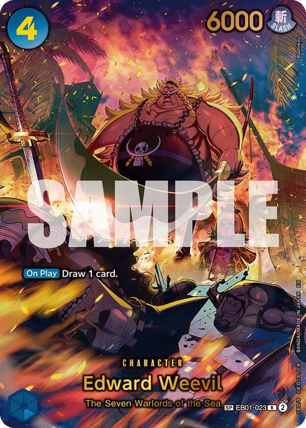 Image for Edward Weevil - EB01-023 (SP) (EB01-023) (The Azure Sea's Seven) (OP14) - One Piece Card Game