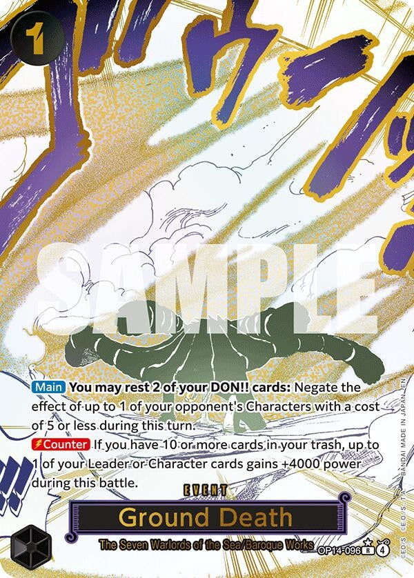 Image for Ground Death (Alternate Art) (OP14-096) (The Azure Sea's Seven) (OP14) - One Piece Card Game