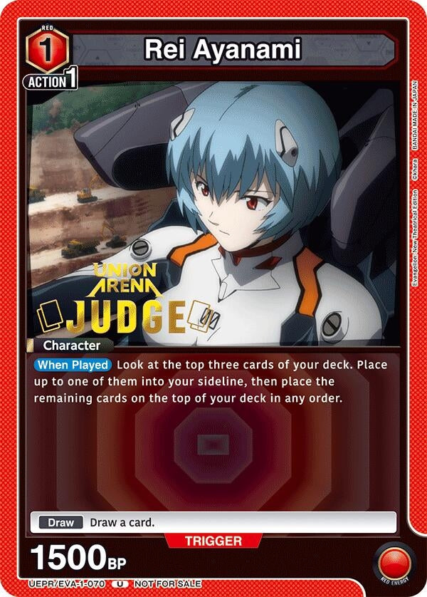 Image for Rei Ayanami (Judge Pack) (UEPR/EVA-1-070) (Union Arena Promotion Cards) (UEPR) - Union Arena