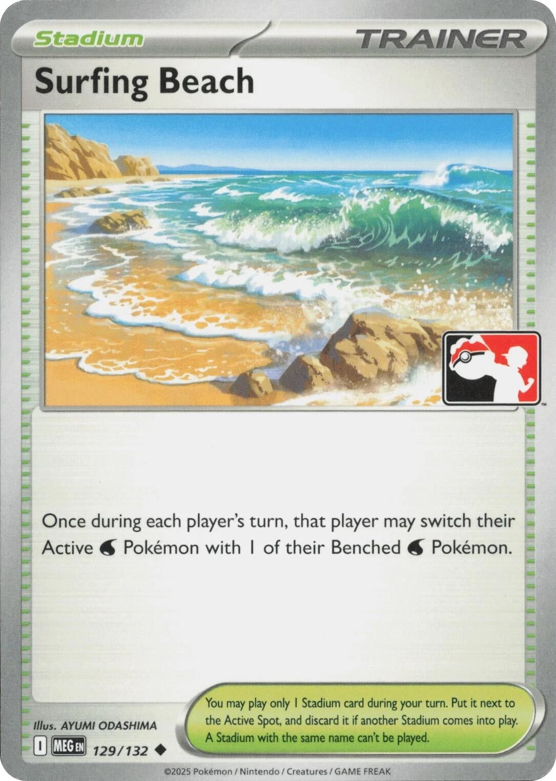 Image for Surfing Beach (129/132) (Prize Pack Series Cards) - Pokemon
